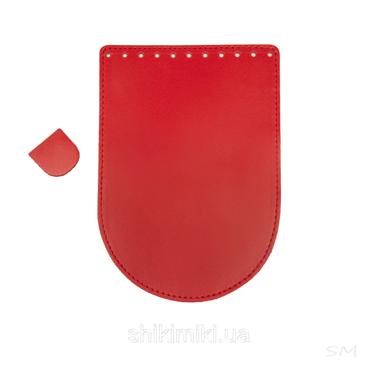 Клапан сумки з натуральної шкіри (20*14), колір Червоний