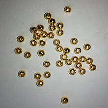 Стопери для затиску намистин крімпи 2 мм, колір золотистий, 10000 штук