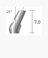 Абатмент угловой SlimOneBody 25 град., Высота десен = 2.0мм, шариковая опора, № IBA253420