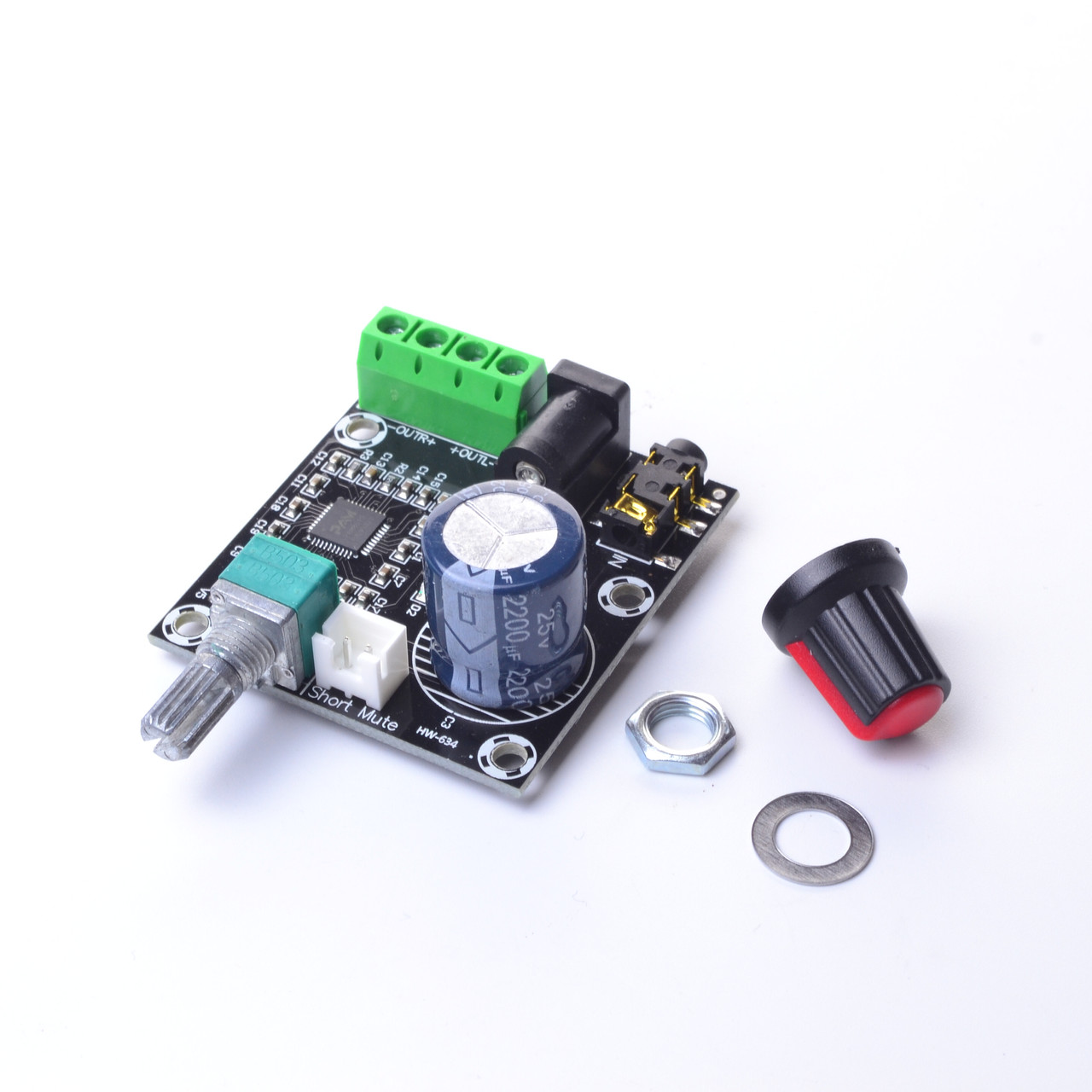 Плата звукового усилителя на основе PAM8610+ 2x15W, 7-15 вольт