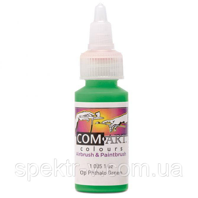 Фарба акрилова Com Art 10051 Opaque Phtalo Green зелена покривна, 28 мл