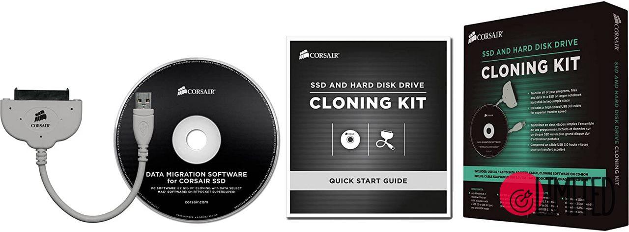Адаптер Corsair Drive Cloning Kit for SATA SSD / HDD 2.5  - USB 3.0 (CSSD-UPGRADEKIT)