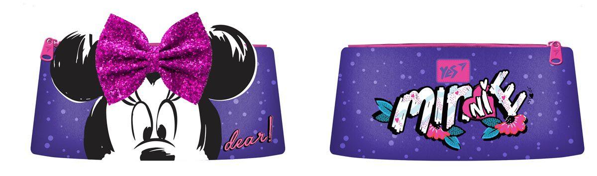 Пенал м`який YES TO-01  "Minnie Mouse", фіолетовий, фото 1