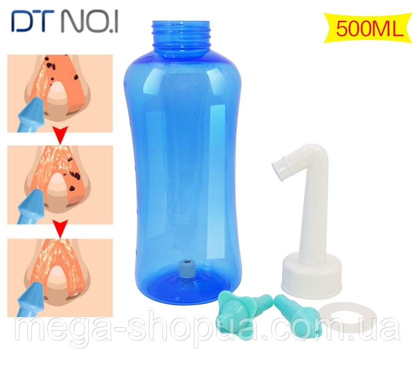 Набір іригатор для промивання носа "Зозуля" 500мл (дитяча та доросла насадка)