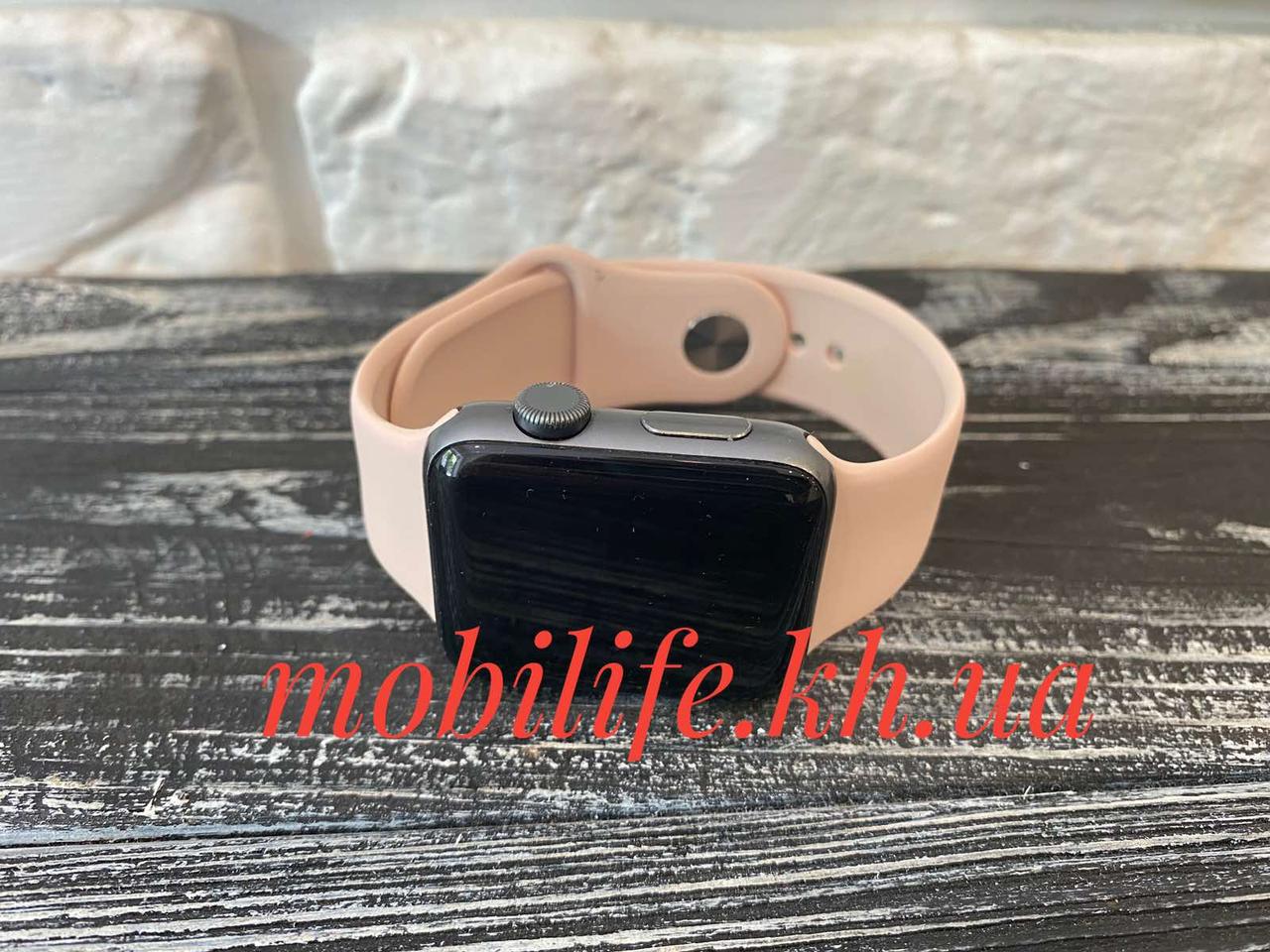 Силіконовий ремінець для Apple Watch 42mm/44mm/Пудра/