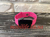 Силіконовий ремінець для Apple Watch 42 mm/44 mm/Яскраво-рожевий/