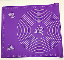 Силіконовий килимок A-Plus для розкочування і випічки 45 х 65 см Фіолетовий (4565)