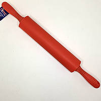 Скалка силиконовая для раскатки теста A-PLUS 45 см Красная