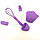 Набір силіконовий для випічки A-Plus-1951- Фіолетовий 11 предметів, фото 5