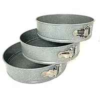 Набір форм для випічки 3 шт з мармуровим покриттям A-Plus 0036