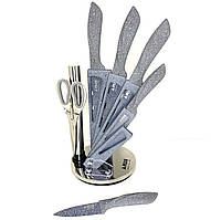 Набор мраморных ножей на вращающейся подставке A-PLUS KF-0996 (7 предметов)