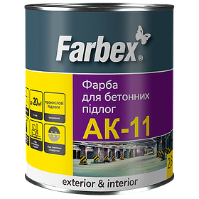 Фарба для бетонних підлог АК-11 Farbex світло-сіра, 2,8кг