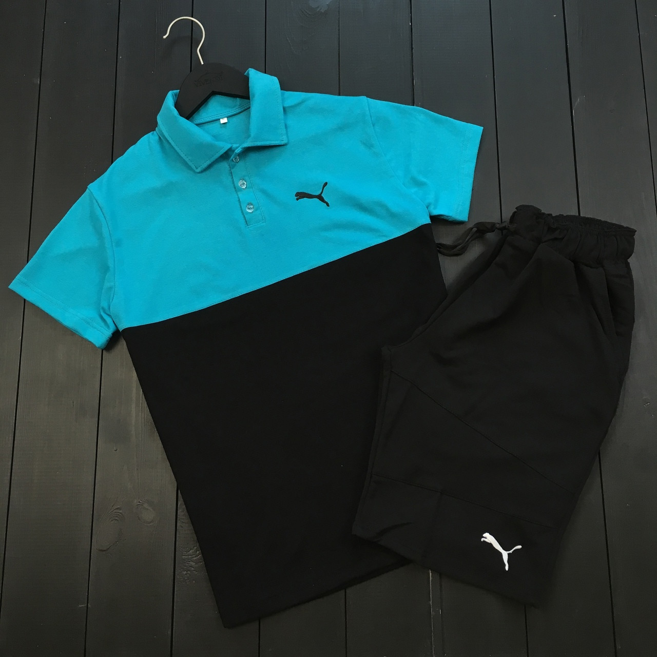 Чоловічий комплект поло та шорти пума (Puma)