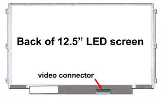 12.5" HD 1366x768, LG-Philips LP125WH2 (TL) (B1), TFT, LED, 40-pin, матова, slim, кріплення - бічні пл