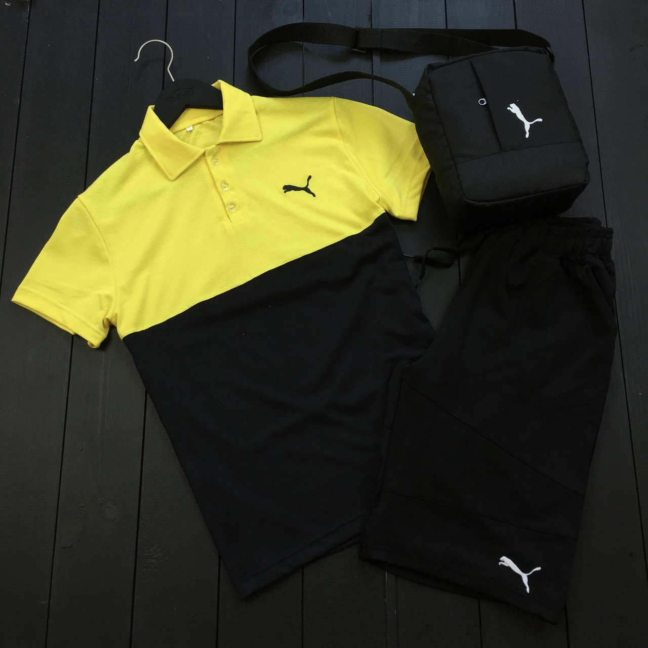 Чоловічий комплект футболка та шорти пума (Puma)