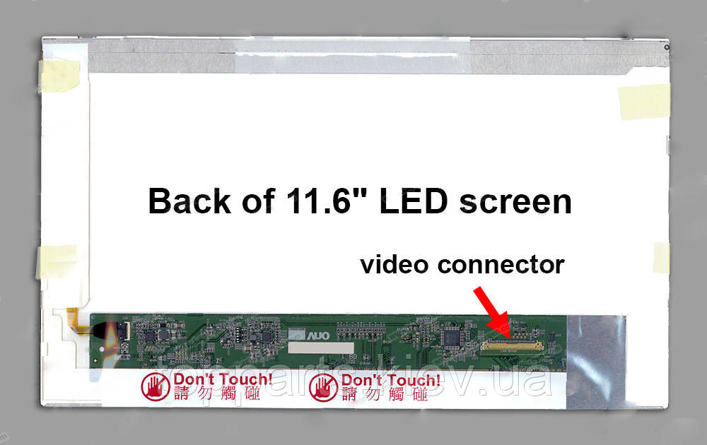 11.6" HD 1366x768, ChiMei Optoelectronics N116B6-L02, TFT, LED, 40-pin (правий роз'єм), глянсовий,