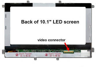 10.1" WXGA HD 1280x800, AU Optronics B101EW05 V. 0 TFT, LED, 40-pin, глянсовий, slim, IPS, кріплення - вушка з