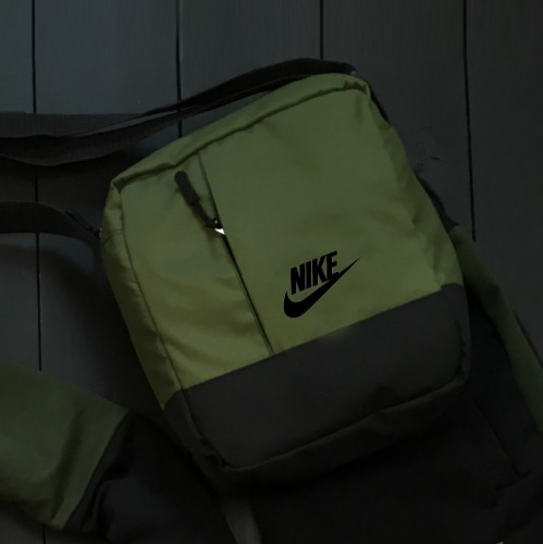 Чоловіча сумка/месенджер через плече з тканини найк/Nike