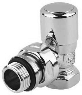 Кран відсікаючий кутовий FIRST 1/2" хром Carlo Poletti (art.V140410CB), фото 1