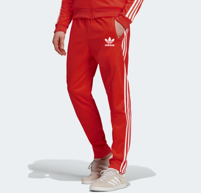 Чоловічі спортивні штани Adidas (Адідас) еластик, дайвінг червоні
