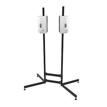 Мобільна стійка для диспенсерів, дозаторів подвійна Квадо CT-2