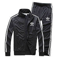 Спортивный мужской костюм Adidas (Адидас) эластика, дайвинг черный M