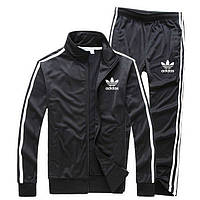 Спортивный мужской костюм Adidas (Адидас) эластика, дайвинг черный 2XL