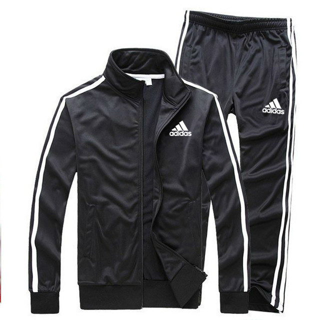 Спортивний чоловічий костюм Adidas (Адідас) еластик, дайвінг чорний