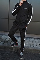Спортивный мужской костюм Сhampion (Чемпион) эластика, дайвинг черный L