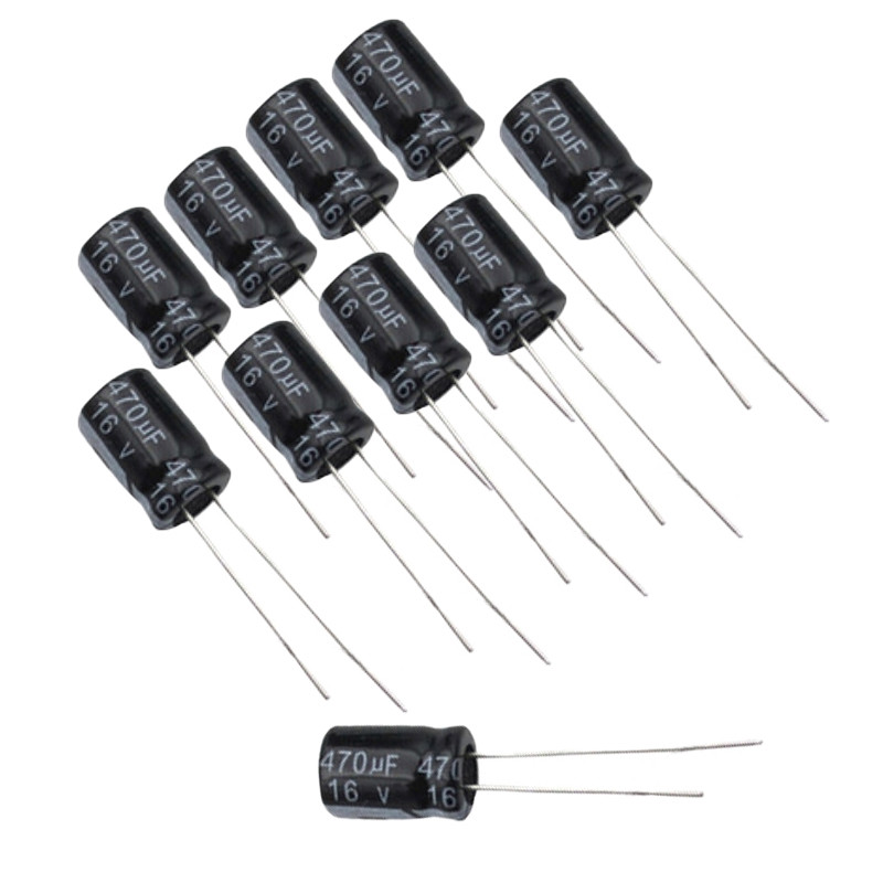 Конденсатор 470мкФ 16В 10шт електролітичний алюмінієвий, 105С, фото 1