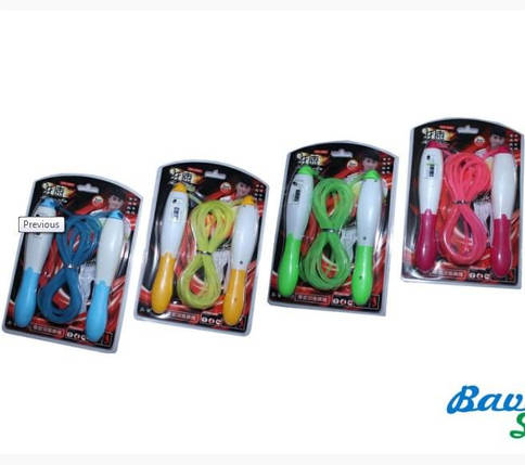 Скакалка тренувальна з лічильником і пластиковими ручками 3 м 600, фото 1