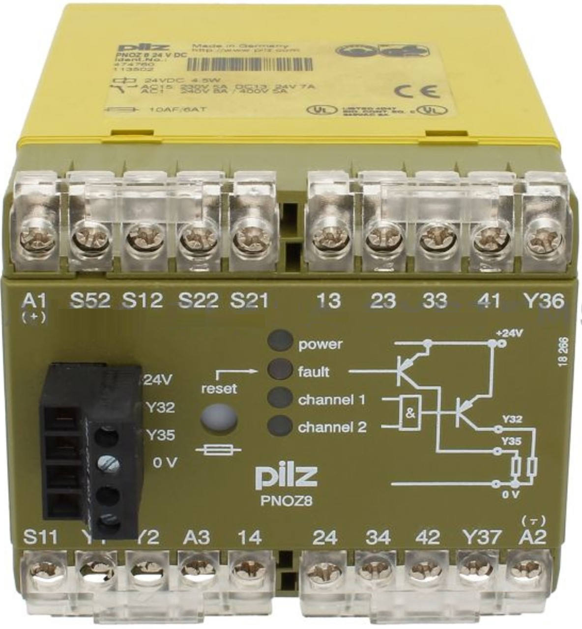 474760 PNOZ 8 24VDC PILZ Реле безпеки