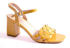 Босоніжки жіночі жовті All Shoes 160605