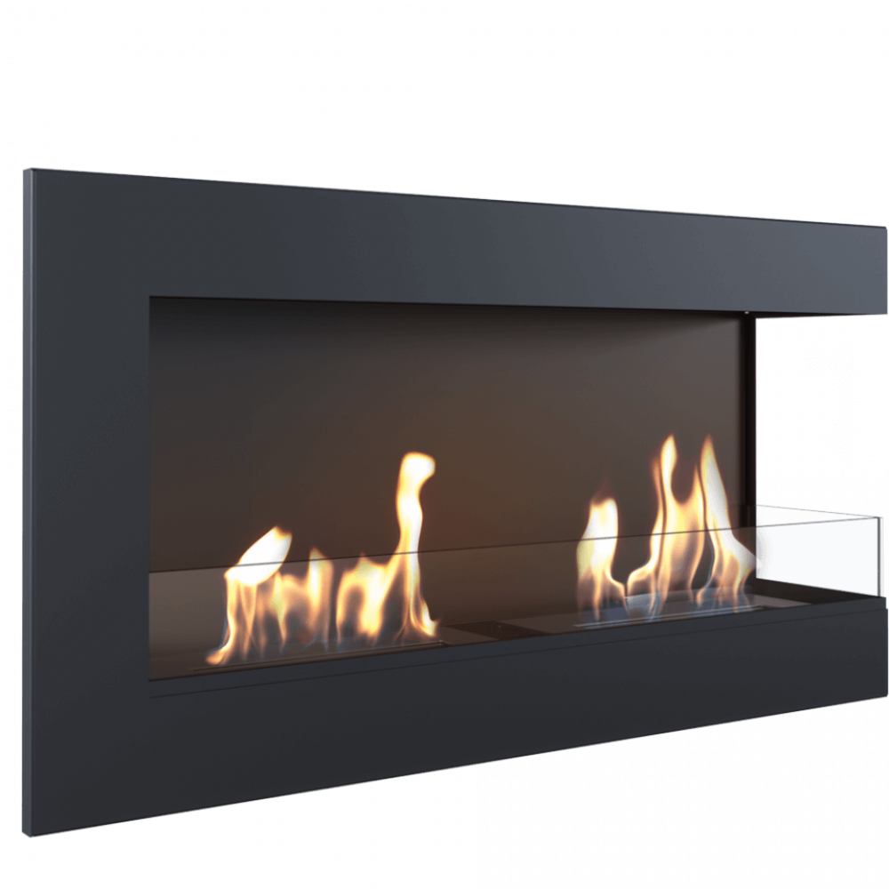 Біокамін кутовий Kratki DELTA 900 правий з склом і з сертифікатом TUV