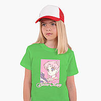 Детская футболка для девочек Сейлор Мун (Sailor Moon) (25186-2914-KG) Салатовый