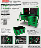 Підкотний інструментальний візок TOPTUL 5 секцій (під верстат) TCAB0501, фото 2