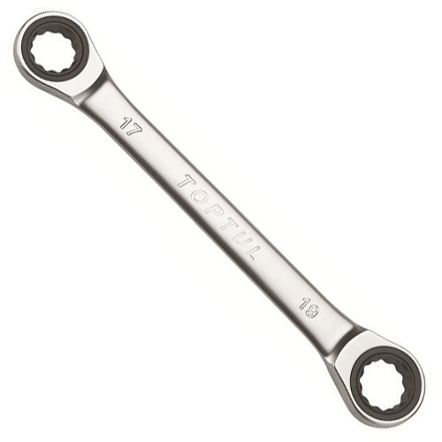 Ключ гайковий накидний з тріскачкою TOPTUL 17х19мм AOAG1719, фото 1