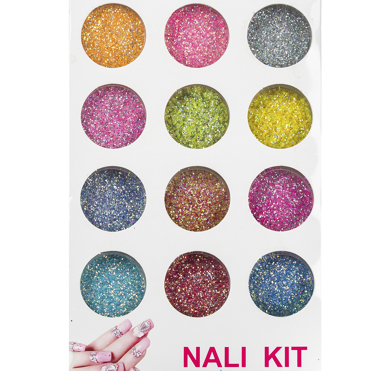 Блискітки набір 12 шт., голограма