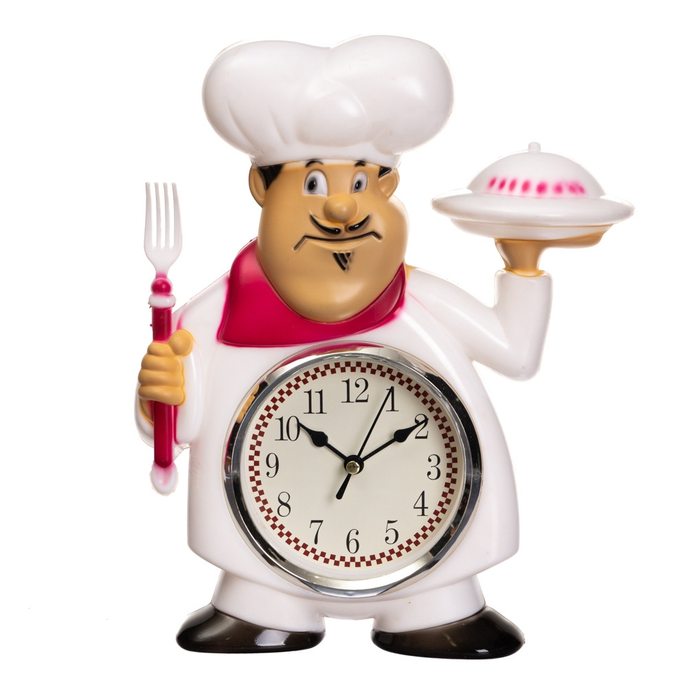 Настінний годинник "Радусний кухар" 28*2*5s, пластик (2003-033)