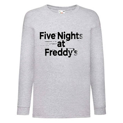 Лонгслив Аніматроніки 5 Ночей Фредді реглан з довгим рукавом (FNF-02) сірий, розмір 116-128-140-152-164 см
