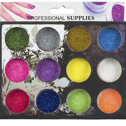 Блискітки набір RongYan, 12 шт., фото 1