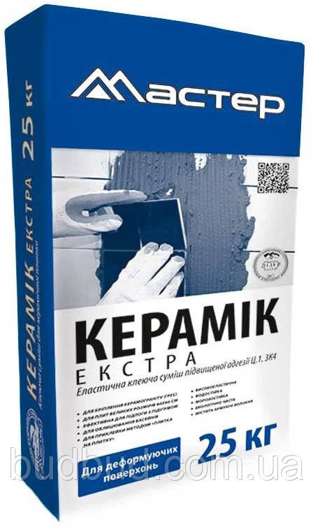 Еластичний клей для плитки «Керамік Екстра» Майстер 25 кг