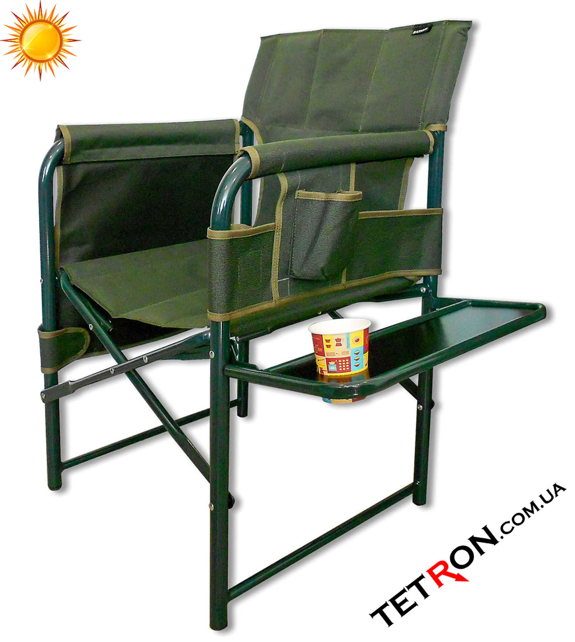 Кресло раскладное со столиком для рыбалки и туризма Стул складной кемпинговый для отдыха Ranger Guard - фото 2 - id-p1416468588