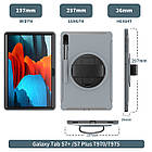 Чохол Rotating Belt Case для Samsung Galaxy Tab S7 Plus 12.4 T970 / T975 Grey, фото 9