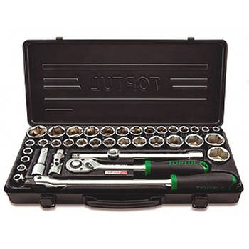 Набір інструментів для авто TOPTUL 1/2" (дюйм +метр.) 38ед. GBB38190