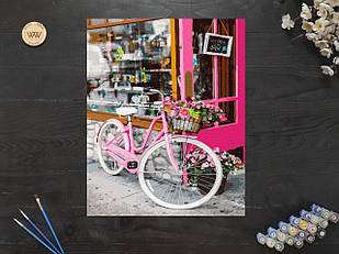 Картина за номерами "Велосипед з квітами" 40х50 см