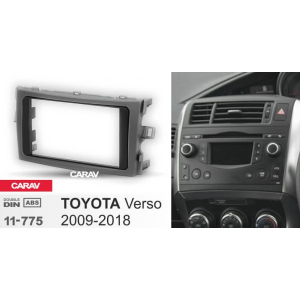 Перехідна рамка CARAV 11-775 2-DIN для Toyota Verso 2009-2018
