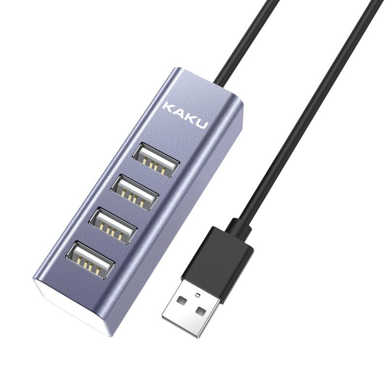 Концентратор розгалужувач USB Hub Kaku KSC-383 на 4 USB порта - Grey, фото 1