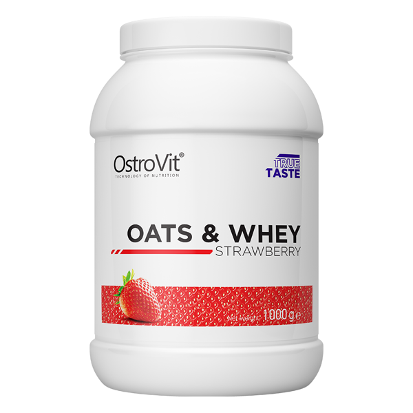 Гейнер Oats & Whey OstroVit 1 кг Полуниця