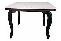 Стол обеденный с фигурными ножками (столешница 1 кат) МАКСИ-МЕбель Дуб молочный/Венге темный (10501) шир.600